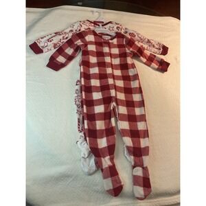 Jingles &‎ Joy 18M Christmas Pajamas Set of 2 Piece Holiday Footed Romper